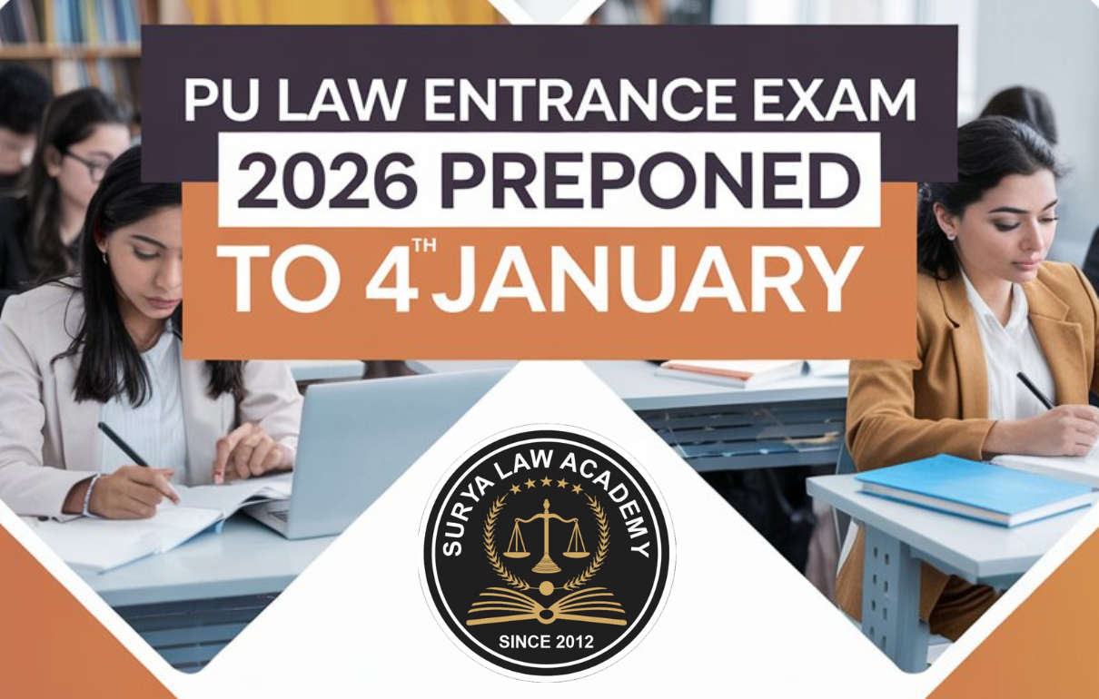 PU Law Entrance Exam 2026 preparation — Surya Law Academy