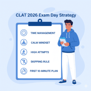 CLAT 2026 Exam Day Strategy Checklist Banner