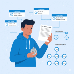 CLAT Time Management and Strategy Infographic
