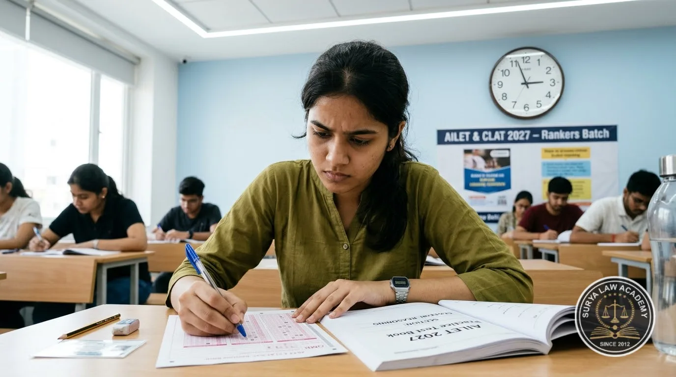 AILET 2027: 150 Questions in 120 Minutes — Speed Tactics for NLU Delhi — Surya Law Academy Preparation Guide