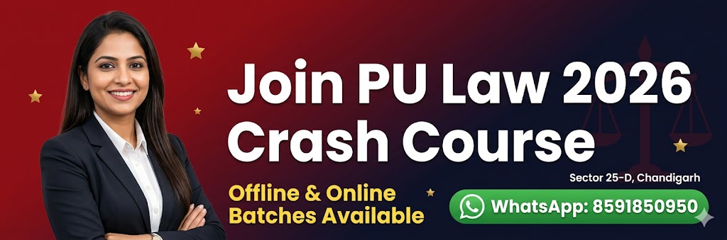 Join Surya Law Academy PU Law 2026 crash course WhatsApp 8591850950 Sector 25-D Chandigarh